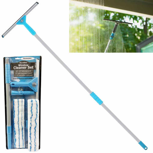 1 Window Squeegee Cleaner 48 Extendable Metal Handle Car Cleaning Window  Glass