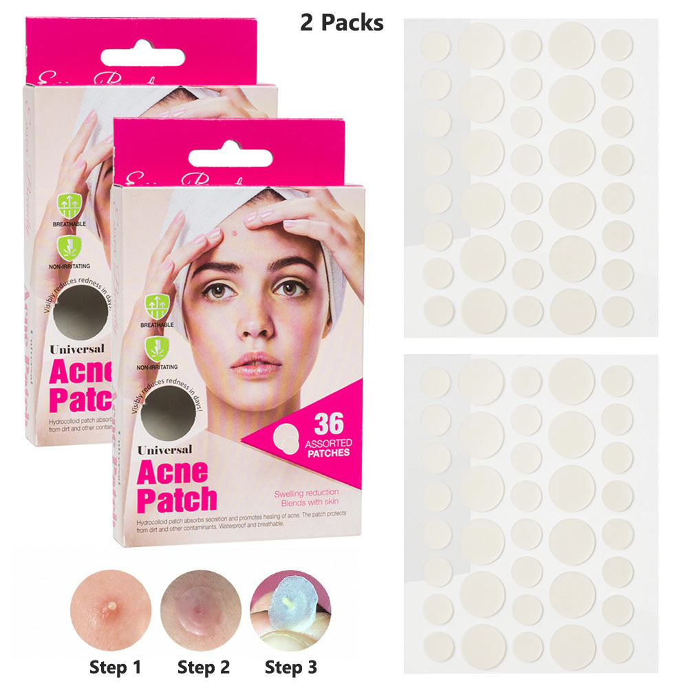 72 Count Hydrocolloid Patches Acne Control Treat Pimples Blemishes Patch Zits