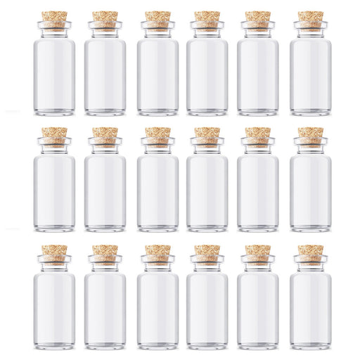 128pc Mini Glass Jars Cork Lid Storage Containers Crafts Wedding Favors Sand Jar