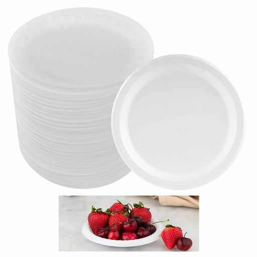 30 Ct Foam Trays Plates Soak Proof Disposable Bbq Picnic Party Tableware  Dessert