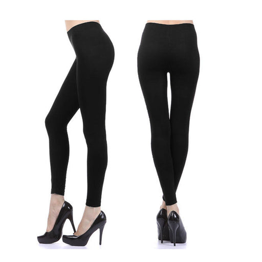 3 Seamless Fleece Brown Leggings One Size Yoga Pants Stretchy Women Co —  AllTopBargains