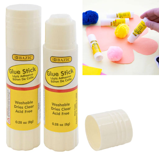 BAZIC 2025 Large Glue Stick. Clear Glue Stick for Art and Office Projects