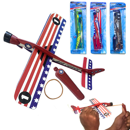 4 Led Rocket Slingshot Copter Foam Finger Toy Kids Game Launch