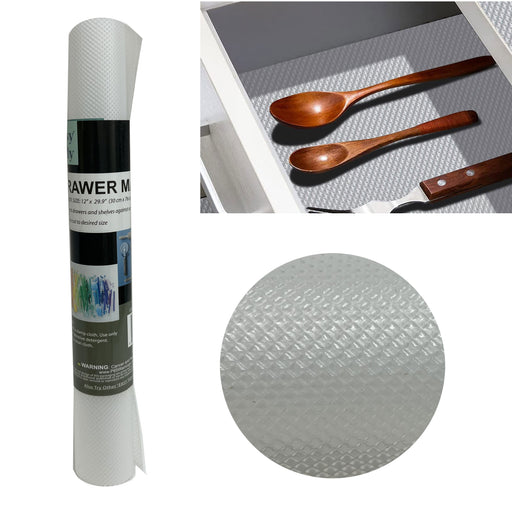 2 Rolls Waterproof Clear Shelf Drawer Liner Cabinet Non Slip Grip Mat 12  X30, 1 - Gerbes Super Markets