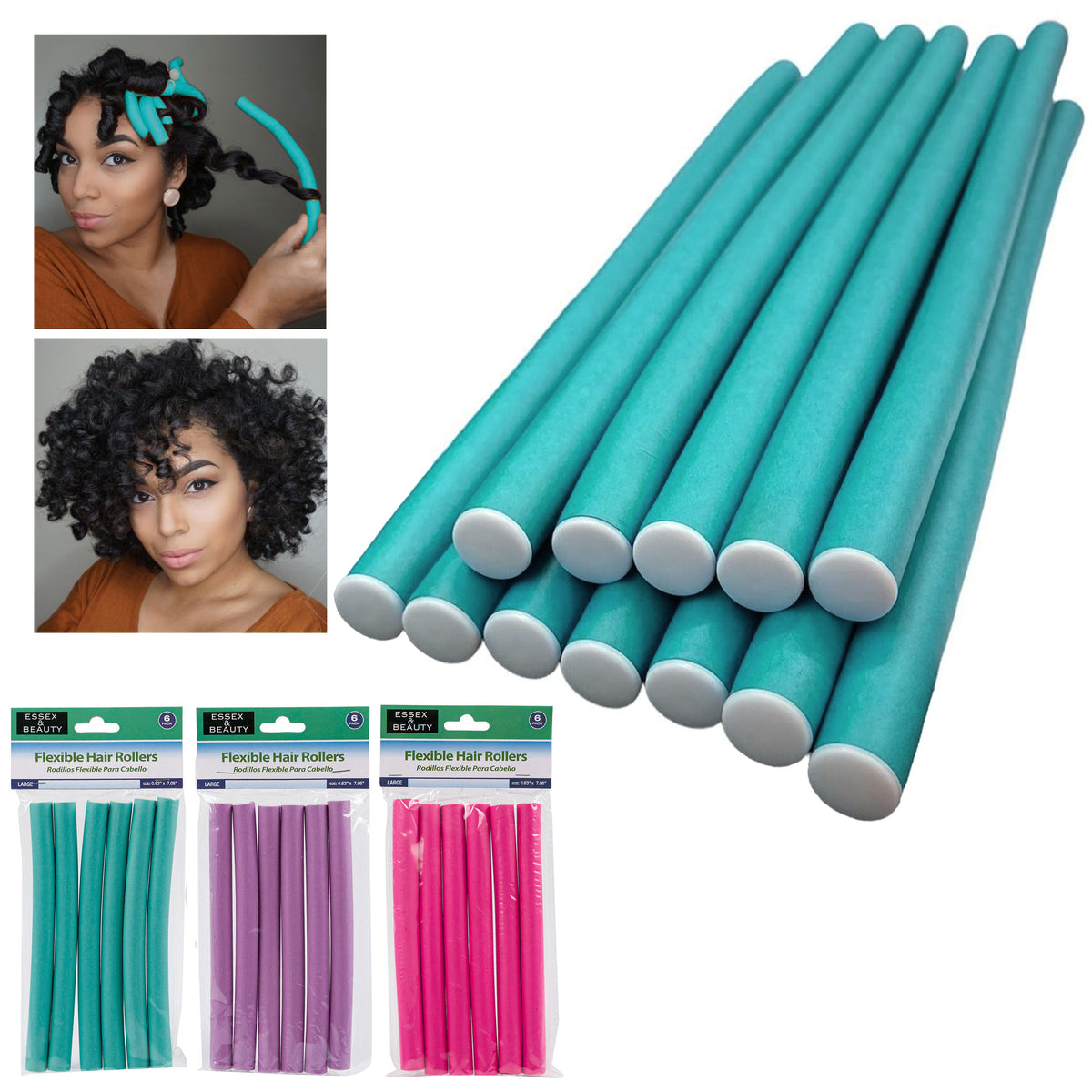 5 EXTRA LARGE 24 CM EXTRA LONG BENDY HAIRDRESSING HAIR ROLLERS FOAM HAIR  CURLERS  eBay