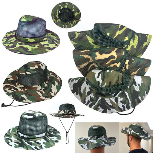 2 Boonie Bucket Hat Outdoor Fishing Hunting Snap Brim Mesh Digital