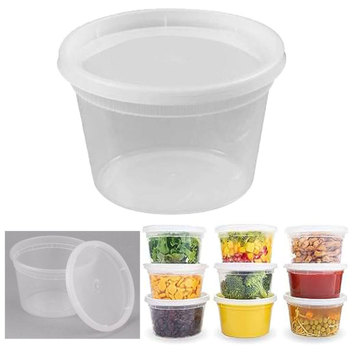 144ct 8oz Deli Plastic Food Storage Containers w/ Airtight Lids Takeou —  AllTopBargains