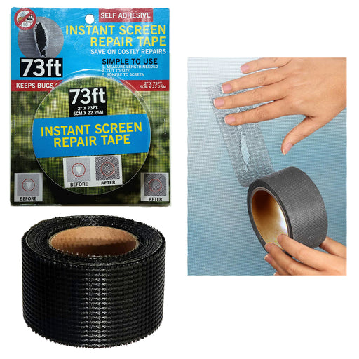 Window Screen Repair Tape Self-adhesive Net Patch Anti-Insect Mosquito M-EN