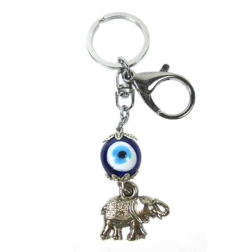 AllTopBargains Hamsa Hand Keychain Lucky Evil Eye Nazar Mati Charm Amulet Kabbalah Protection, Adult Unisex, Blue