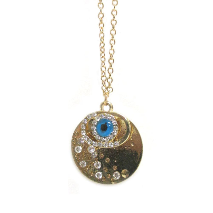 Evil Eye Pendant Necklace Turkish Charm Protection Kabbalah Lucky Jewe ...