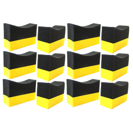 6X Tire Dressing Applicator Pads Car Contour Sponge Gloss Shine Protectant  Wheel