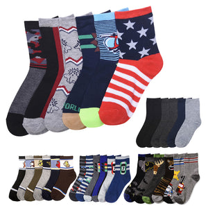 6 Pairs Assorted Boys Socks Size Ages 6-8 Years Kids Casual Sport Yout ...