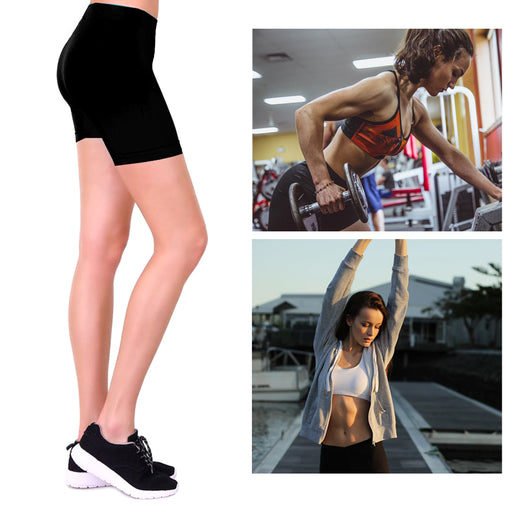 2 Womens Plus Size Cotton Legging Shorts Stretch Exercise Bike Yoga At —  AllTopBargains