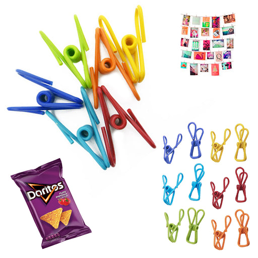 AllTopBargains 20pcs Kitchen Chip Snack Fresh Food Storage Sealing Bag Clips Clamps Grip Coffee