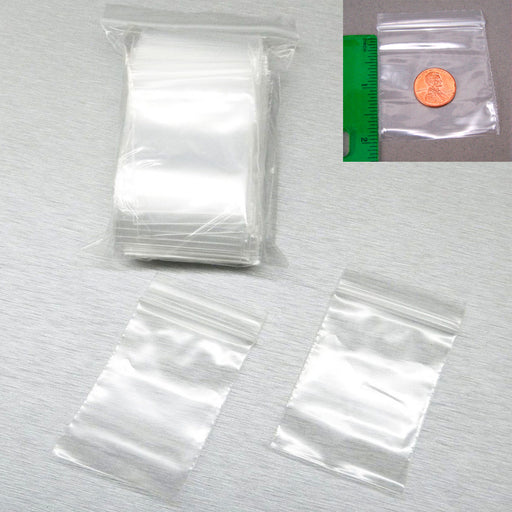 100 Set Reclosable Clear Plastic Poly Bags 3 x 3 Zip Seal 2mil Jewelry  Baggies