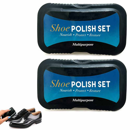 2 Pk Instant Shoe Polish Shine Sponge Cleaning Protector Leather Boot All  Colors