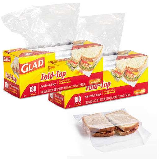 400 Pc Fold Top Sandwich Bags Poly Snacks School Lunch Travel Camp Sto —  AllTopBargains