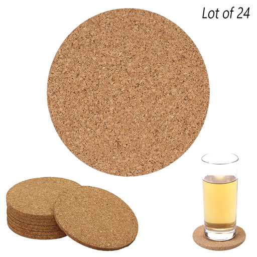 16 Set Natural Cork Coasters Absorbent Drink Coffee Cup Mat Table Bar —  AllTopBargains