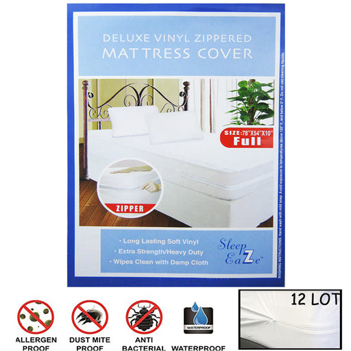 Twin Size Bed Mattress Cover Zipper Plastic Waterproof Bed Bugs Protector  Mites