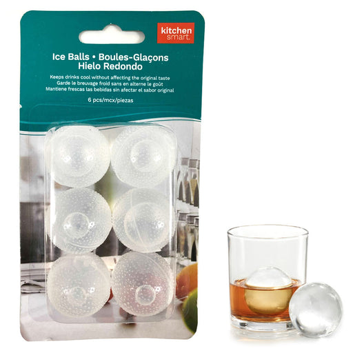 ATB 2 PC Whiskey Glasses Set Silicone Ice Ball Mold Maker 2.5 Sphere Cocktail Party