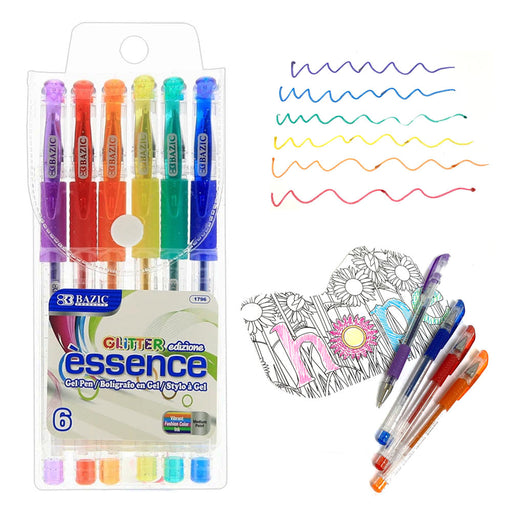 48 PC Scented Glitter Gel Pens Coloring Books Drawing Neon Metallic Scent  Pen