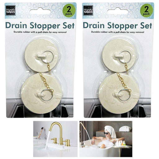 3 Pack Bath Tub Sink Floor Drain Plug Kitchen Water Laundry Stopper Ca —  AllTopBargains