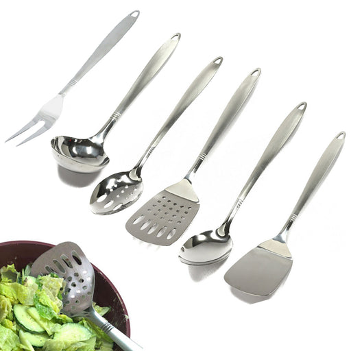 5 Pc Cooking Utensil Set Stainless Steel Kitchen Serving Spatula