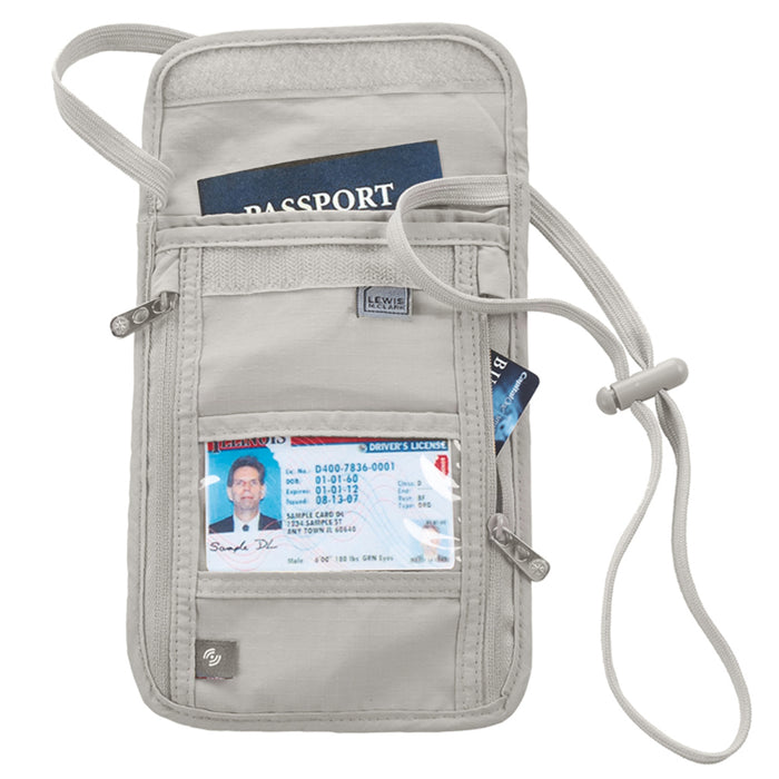 1 X RFID Travel Neck Pouch Passport Holder Premium Waterproof Neck Wal