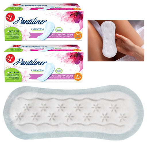 25 Ct Panty Liners Unscented Pantiliner Light Extra Protection Underwe —  AllTopBargains