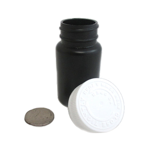 2 Empty Pill Bottles Small Plastic Container White Screw Cap Jars Vitamin 30 ml