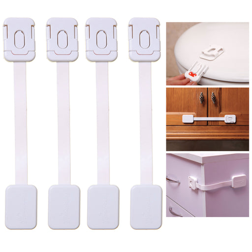 2 Cabinet Locks Child Safety Latch Baby Proof Lock Drawer White Twin Pin  Latch