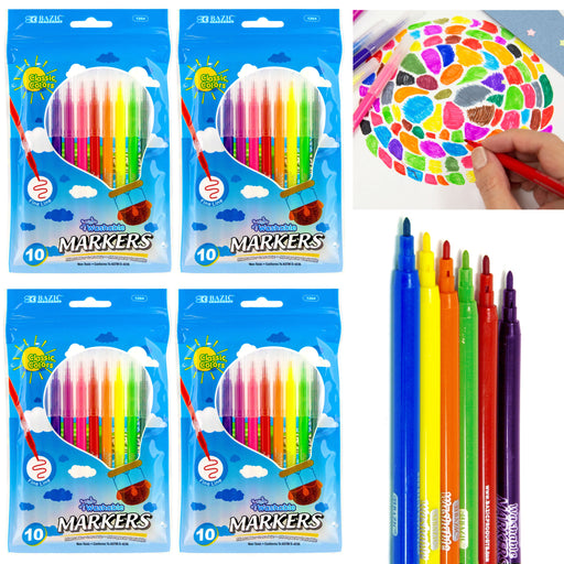 32 PC Jumbo Washable Markers Kids Arts Crafts School Broad Line Marker  Colors