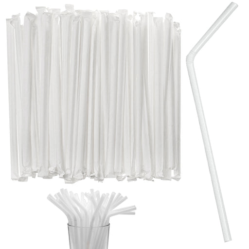 96 Red Striped Paper Straws Biodegradable Drinking Flexible Bendy