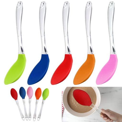 Jmk Iit 8 PC Silicone Mixing Spoon Utensil Serving Cooking Heat Resistant Kitchen Tools