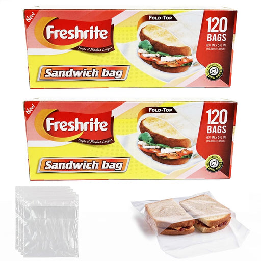 360 PC Glad Fold Top Sandwich Bags Snacks School Lunch Travel Camp Storage New !