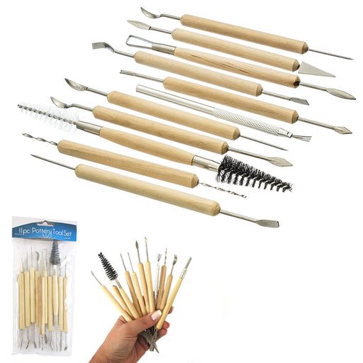 11PC Sculpting Tools Set Wax Carvers Stainless Steel Carving Wood Clay  Taxidermy 