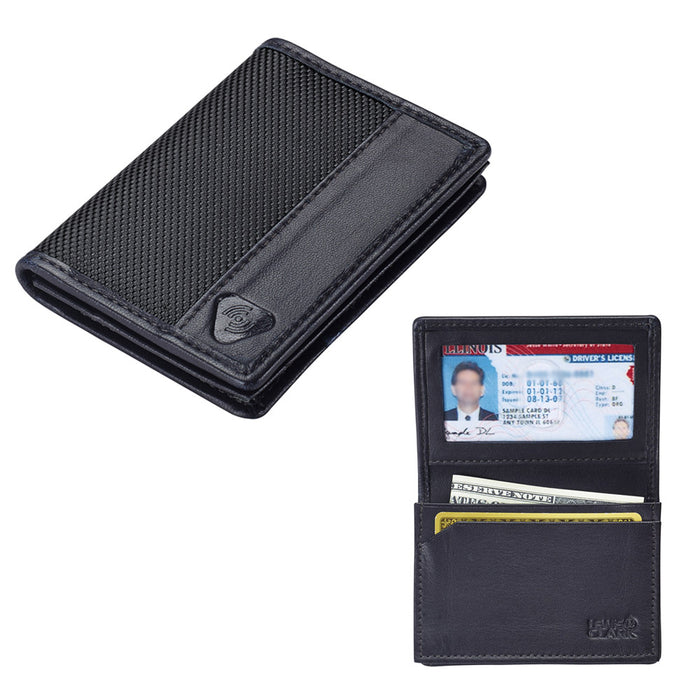 leather card holder wallet mens