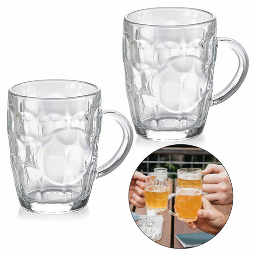 2 Pack Plastic Beer Glasses Gray Drink Party Cups Picnic Mug Tankard 26 oz Gift