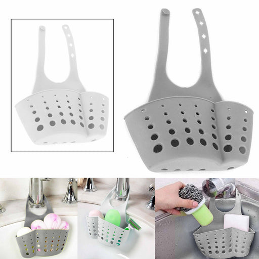 Kitchen Sink Faucet Caddy Bath Hanging Organizer Sink Draining Soap Sponge  Towel Holder Pocket Sink Caddy Storage Baskets