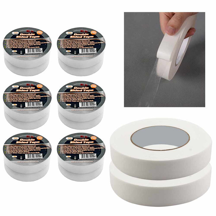 12 Rolls Transparent Double Sided Tape Mounting Heavy Duty Adhesive 33 Ft x 1" W