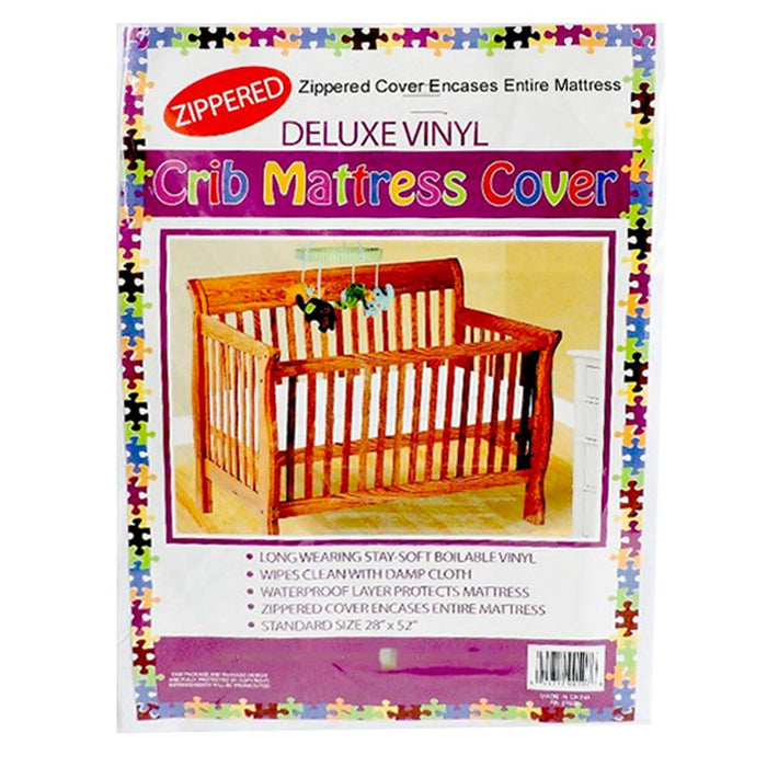 Crib Size Zippered Mattress Cover Vinyl Toddler Bed Allergy Dust