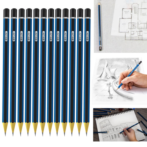 24 Pc Artist Graded Pencils Set Sketching Graphite Pencil Drawing