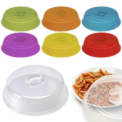 6PCS Microwave Plate Cover Lid Dish Food Cover Splatter Guard Steam Ve —  AllTopBargains