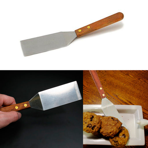 2 PC Chef Craft Small Slotted Cookie Spatula Stainless Steel Wood Handle Kitchen