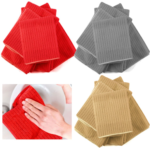 AllTopBargains 4 PC E-Z J Cloths Dish Towels Kitchen Cleaning Rag Wipes Multi Purpose Reusable