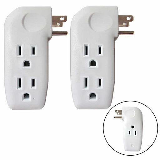 Grounded 3-Way Electric Adapter 3 Outlet AC Wall Plug Triple Power Tap  Splitter