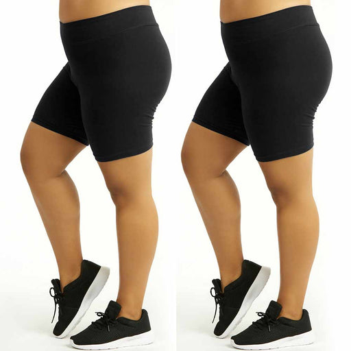 2 Workout Yoga Shorts Gym Fold Over Waist Band Lounge Sport Active Wea —  AllTopBargains