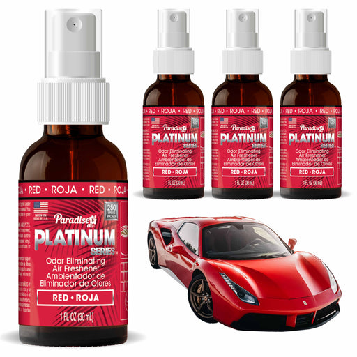 2 Paradise Platinum Air Freshener Spray Odor Eliminator Car