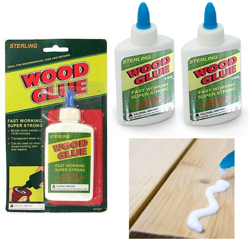 3 Pack 4oz Wood Glue Furniture Woodworking Carpenter Natural Wood