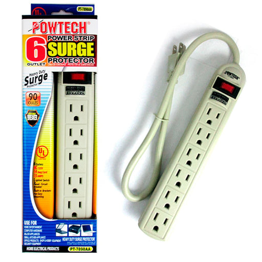 PS102, Power Managed 6 Outlet Remote Control Surge Protector